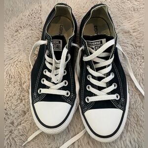 Converse Black and White all star low top sneakers
